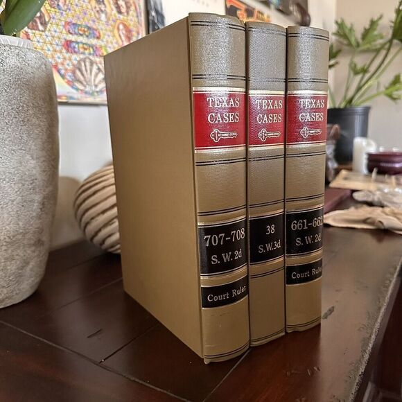 Texas WEST'S TEXAS CASES SOUTH WESTERN REPORTER authentic vintage designer books - Picture 4 of 7